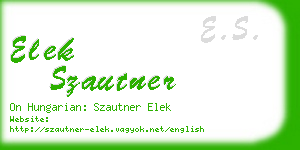 elek szautner business card